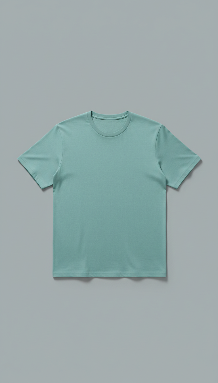 Camiseta algodón azul suave