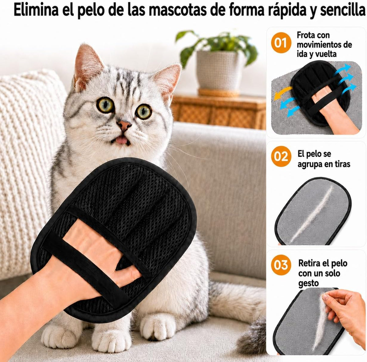 Premium Electrostatic Pet Hair Remover Glove