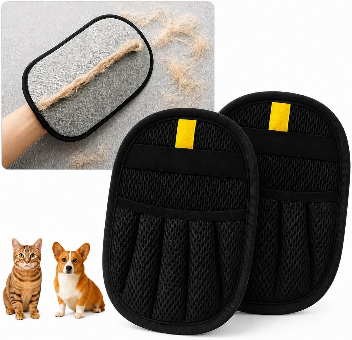 Premium Electrostatic Pet Hair Remover Mitts